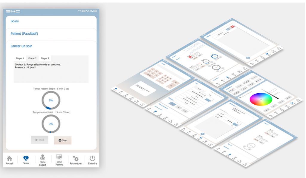 Interface graphique pour écran tactile 10 pouces
